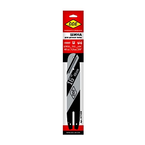 Шина пилы цепной сварная DDE 16"/ 40 см 3/8"-1,3-60 зв